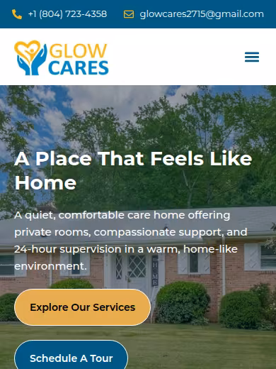 Glowcares LLC | Senior Care Services, Assisted Living, Residential Assisted Living, Respite Stays website