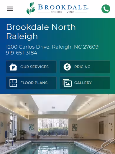 Brookdale North Raleigh website