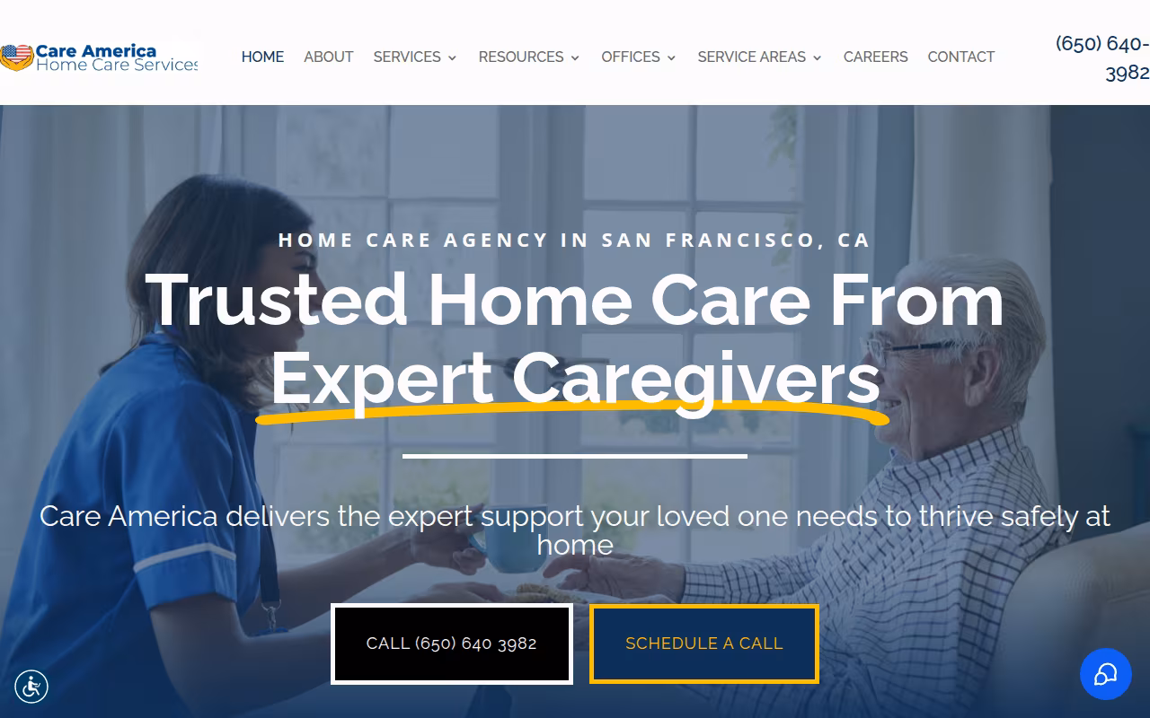 Care America Homecare Services website