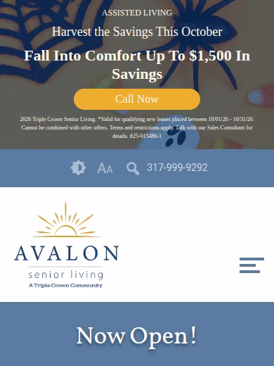 Avalon Senior Living website