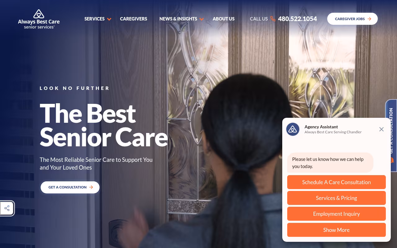 Always Best Care Senior Services - Home Care Services in Chandler website