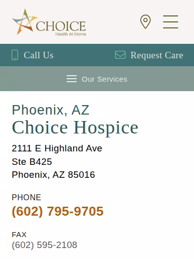 Choice Hospice website