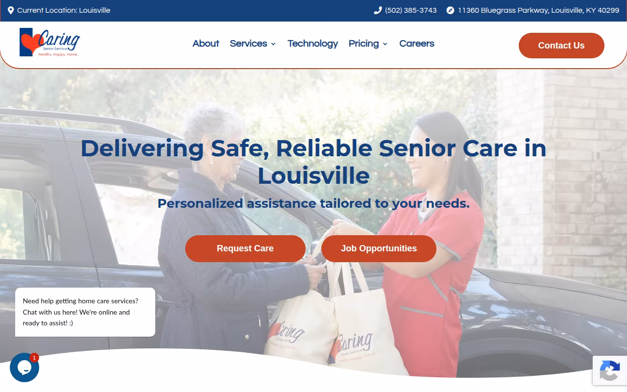 Caring Senior Service website