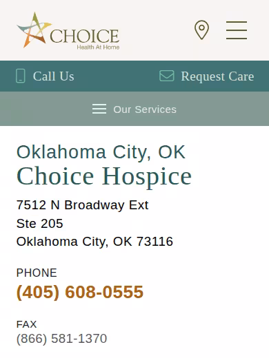 Choice Hospice website