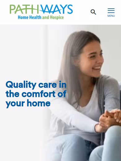 Pathways Home Health and Hospice website