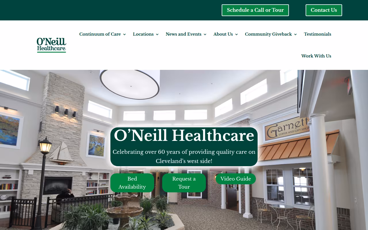 O'Neill Healthcare Lakewood website