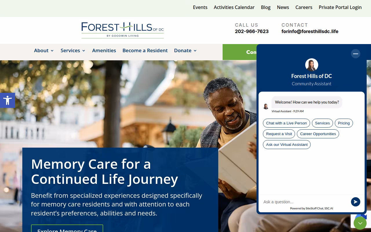 Forest Hills of DC website