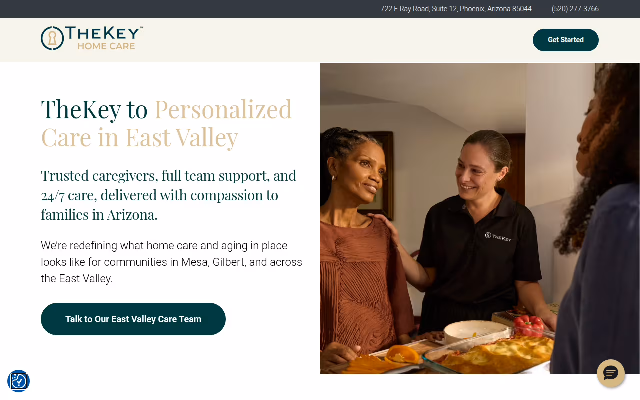 TheKey - Senior Home Care website