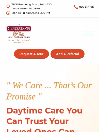 Generations Plus Adult Medical Day Care website