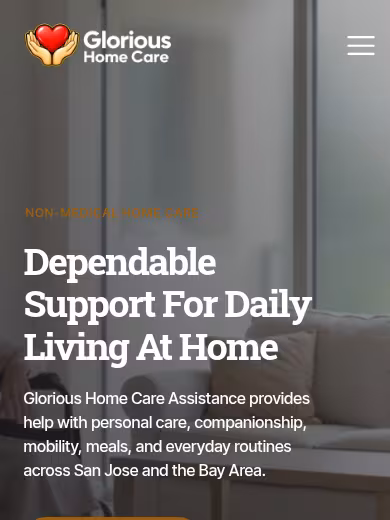 Glorious Home Care Assistance website