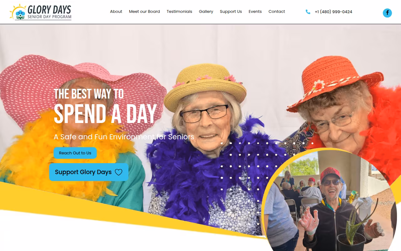 Glory Days Senior Day Program website