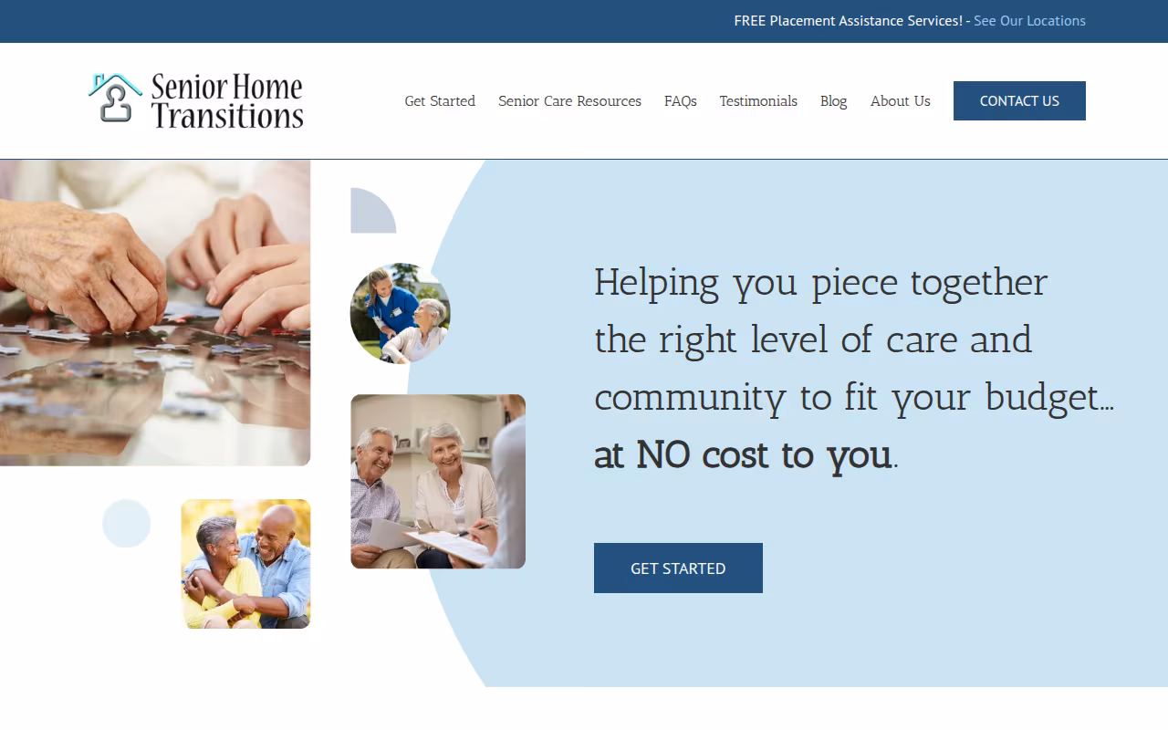 Senior Home Transitions website