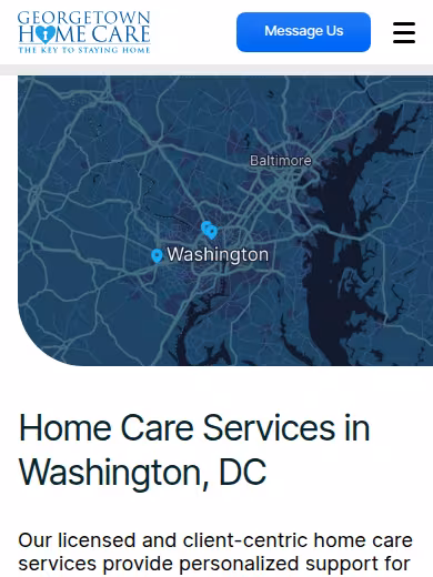 Georgetown Home Care website