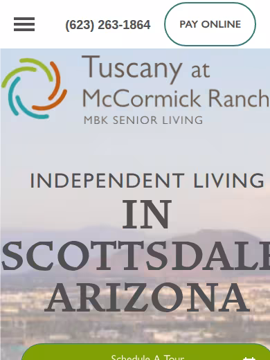 Tuscany at McCormick Ranch website