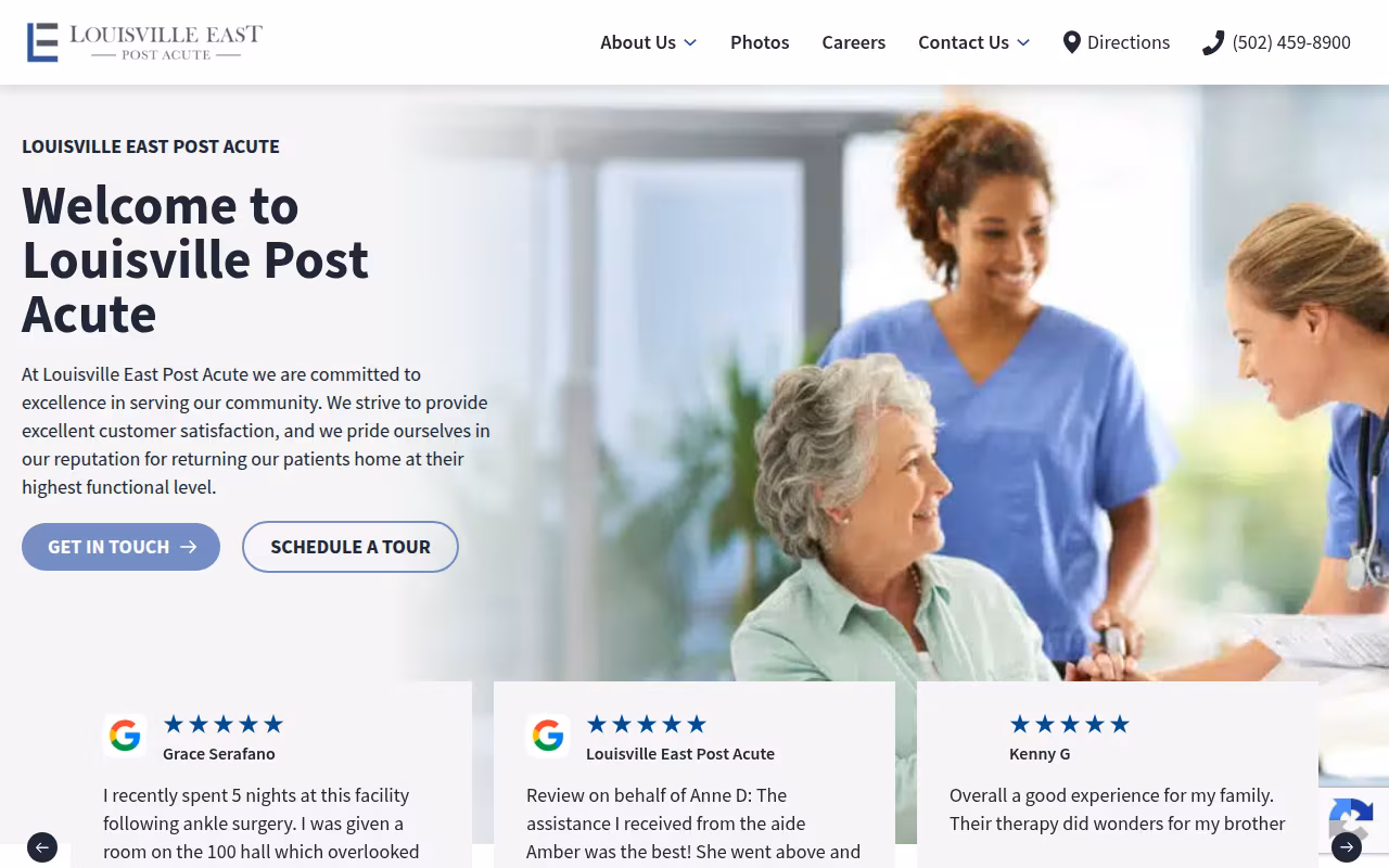 Louisville East Post Acute Care website