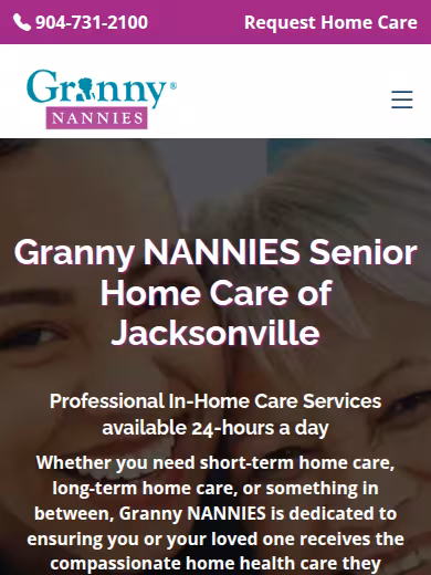 Granny NANNIES Senior Home Care Jacksonville website