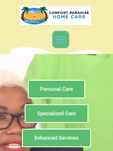 Comfort Paradise Home Care Agency website