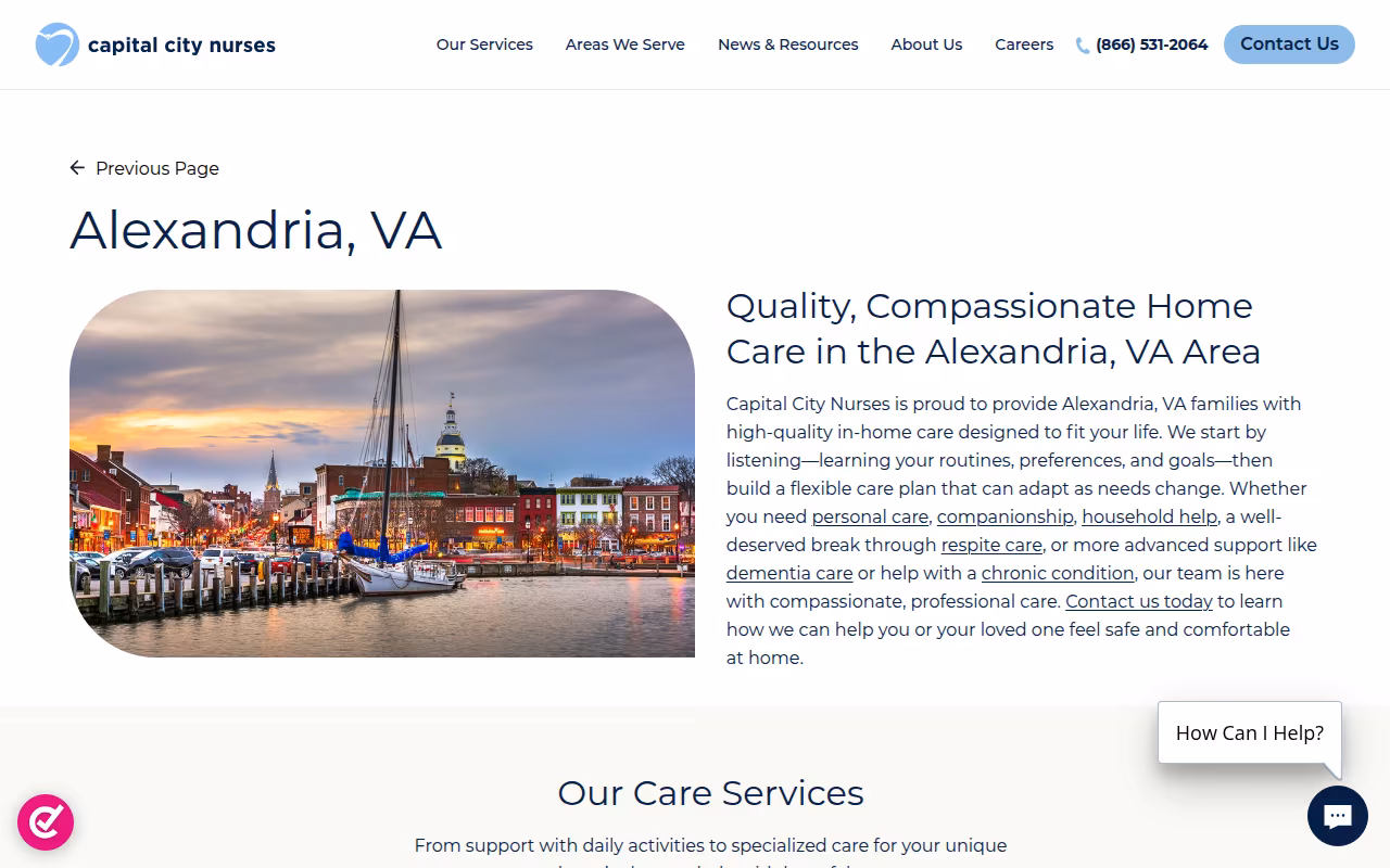 Capital City Nurses website