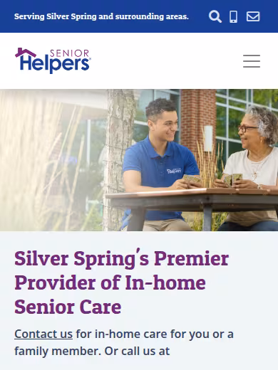 Senior Helpers of Silver Spring website