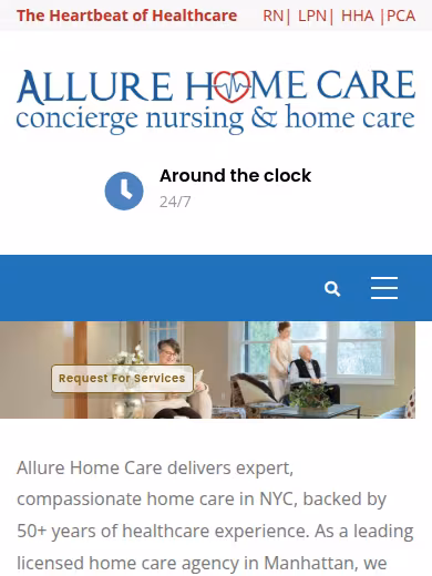 Allure Home Care, LLC website