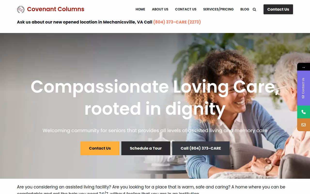 Covenant Columns website