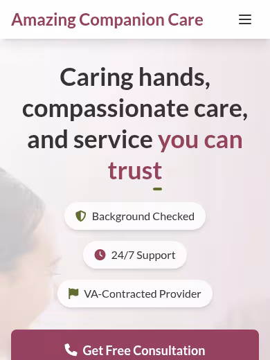 Amazing Companion Care, Inc. website