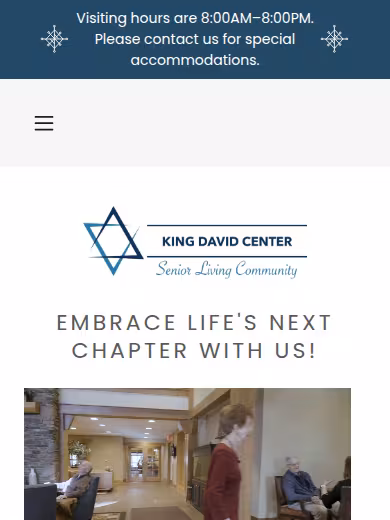 King David Nursing and Rehabilitation website