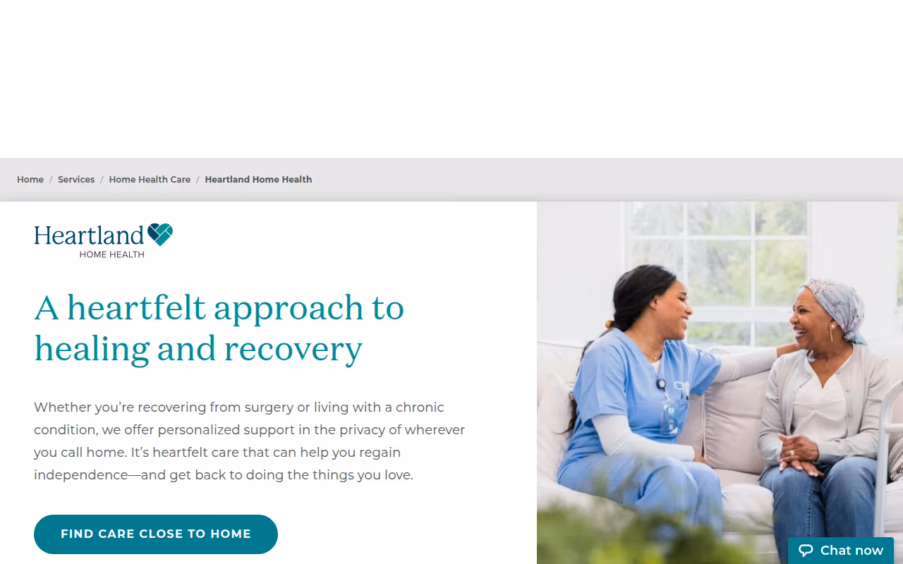 Heartland Home Health website