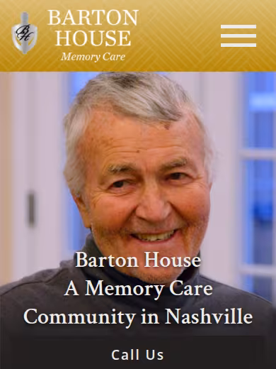 Barton House Memory Care website