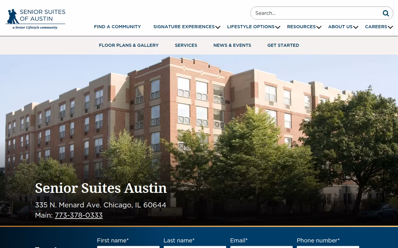 Senior Suites of Austin website