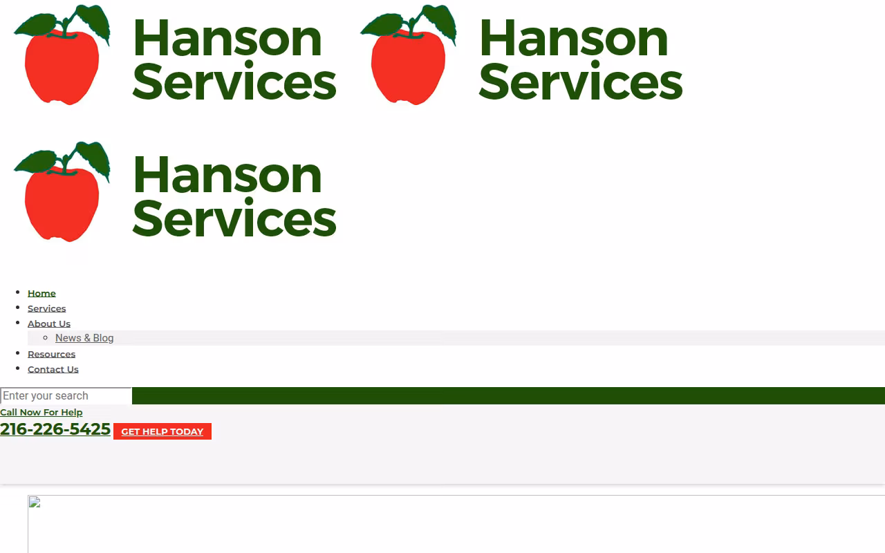 Hanson Services Inc website
