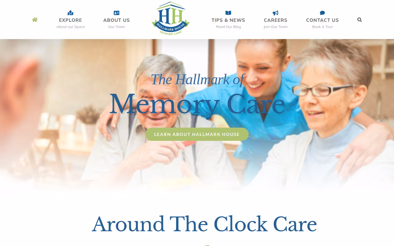 Hallmark House Memory Care website