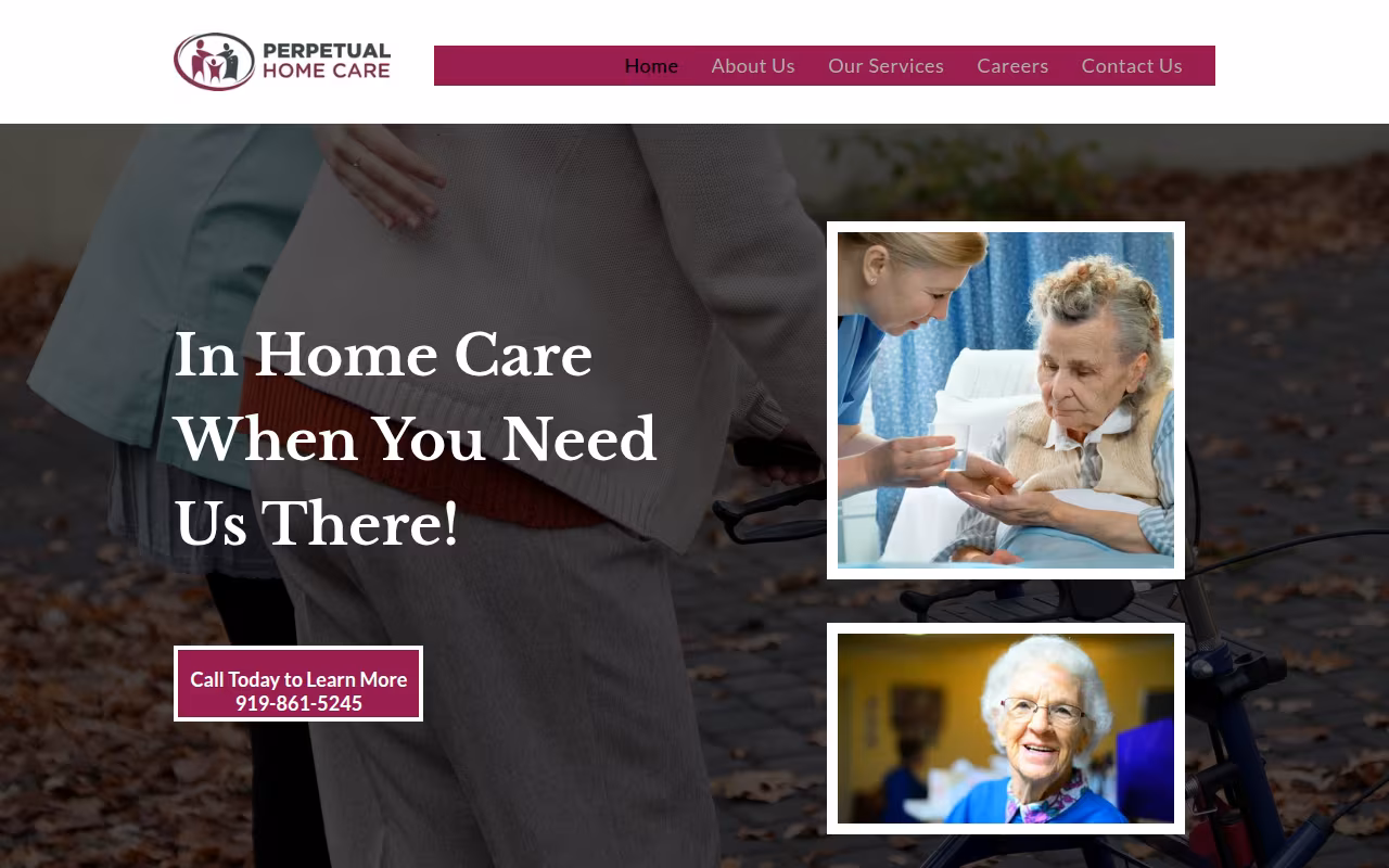 Perpetual Home Care website