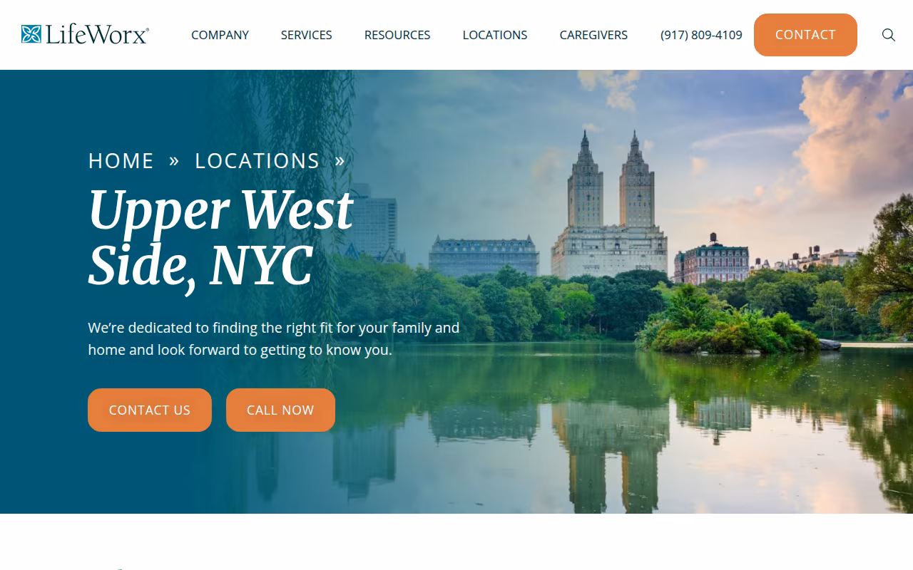 LifeWorx Home Care website