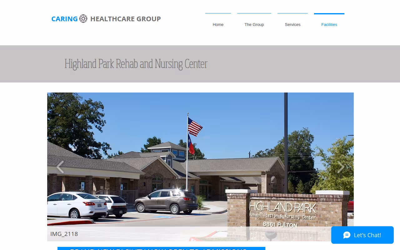 Highland Park Rehabilitation & Nursing Center website