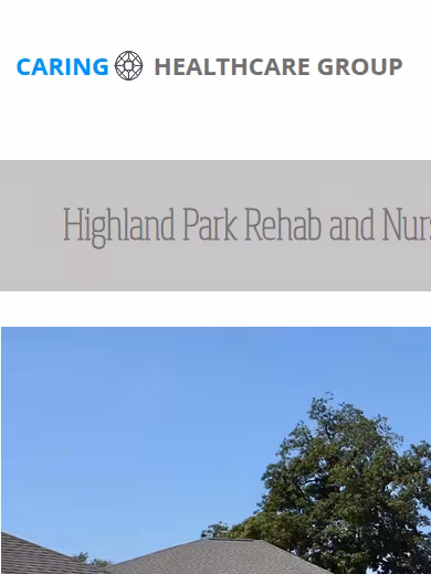 Highland Park Rehabilitation & Nursing Center website