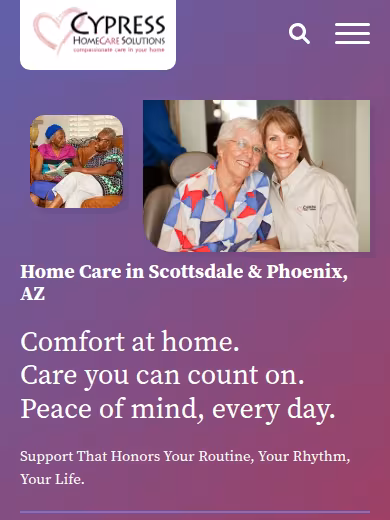 Cypress HomeCare Solutions website