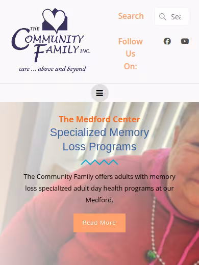 The Community Family Adult Day Care website