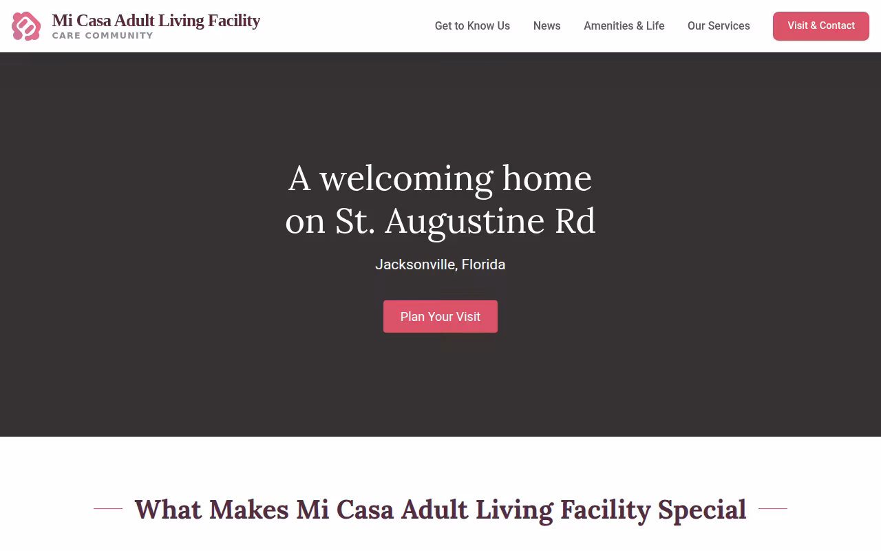 Mi Casa Adult Living Facility website