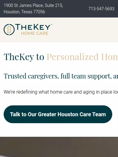 TheKey - Senior Home Care website