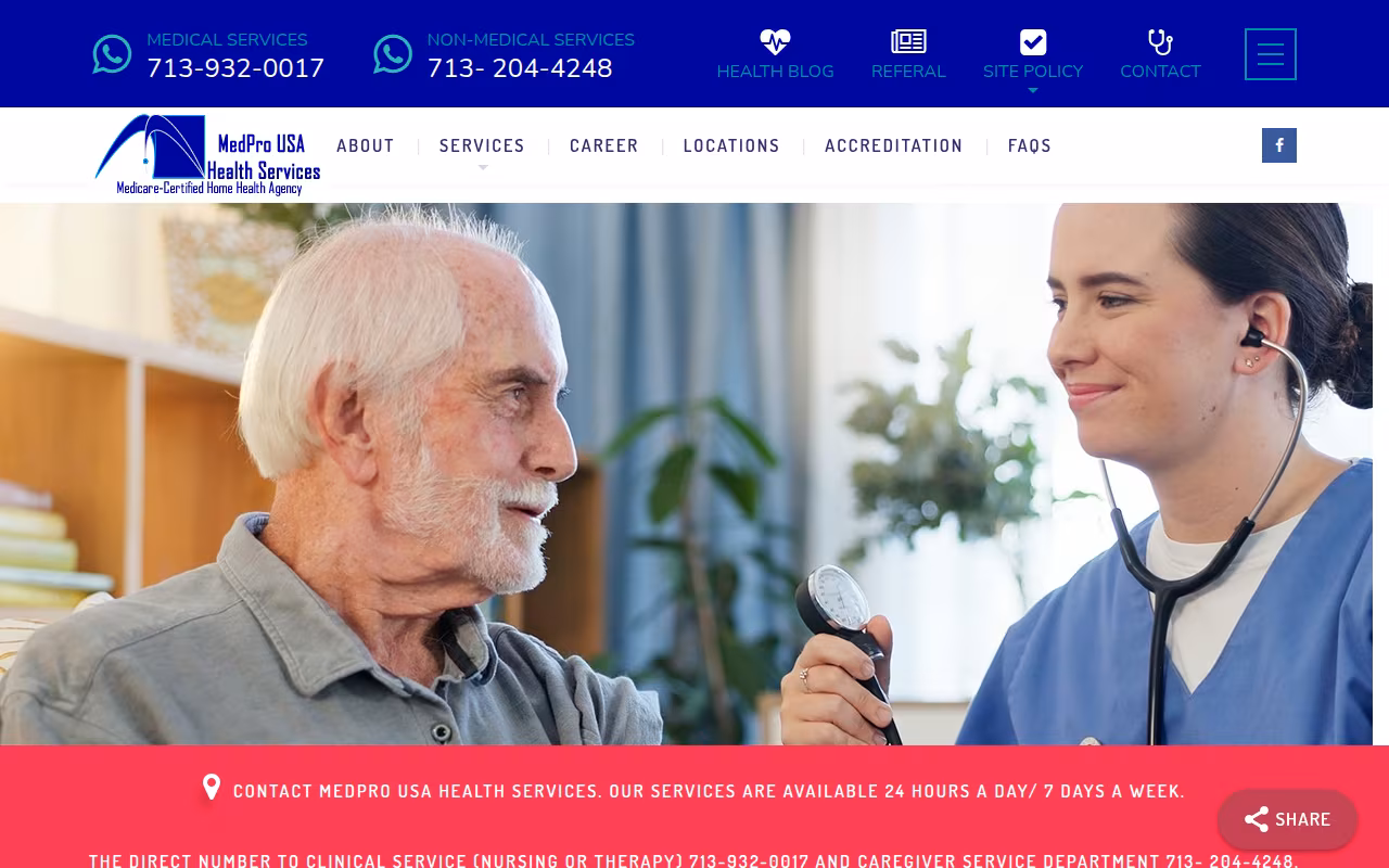 MedPro USA Health Services website