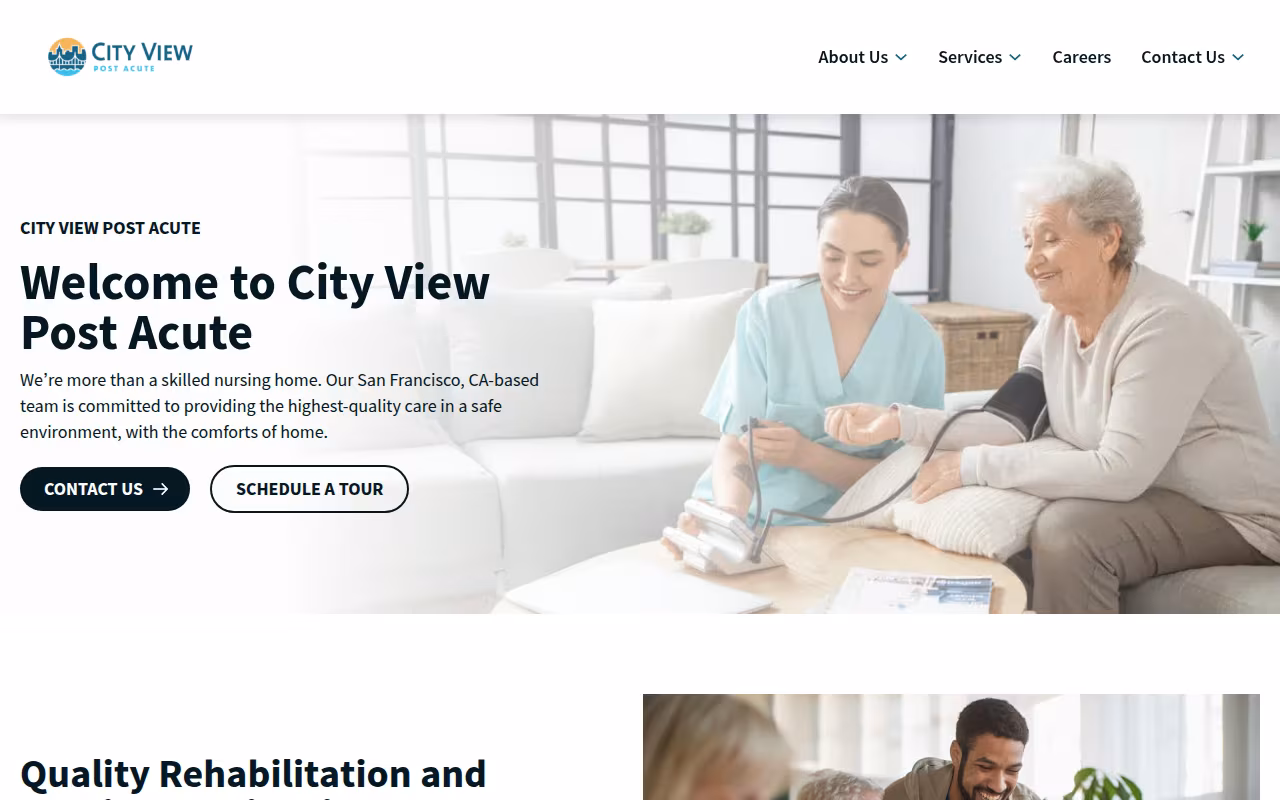 City View Post Acute website