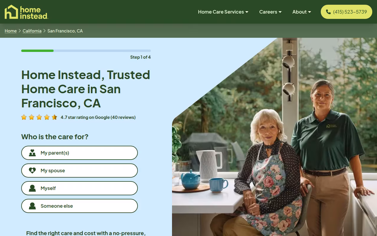Home Instead website