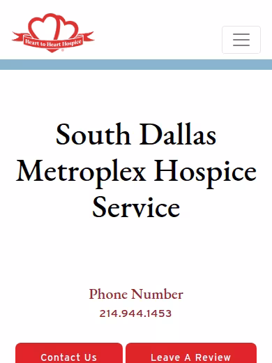 Heart to Heart Hospice website