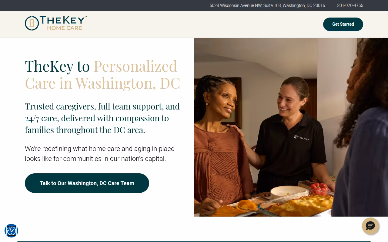 TheKey - Senior Home Care website