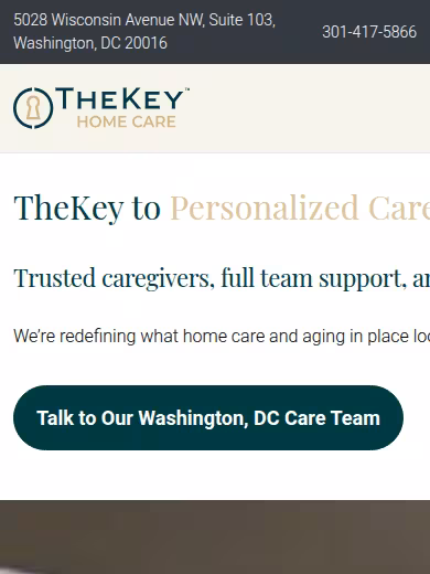 TheKey - Senior Home Care website