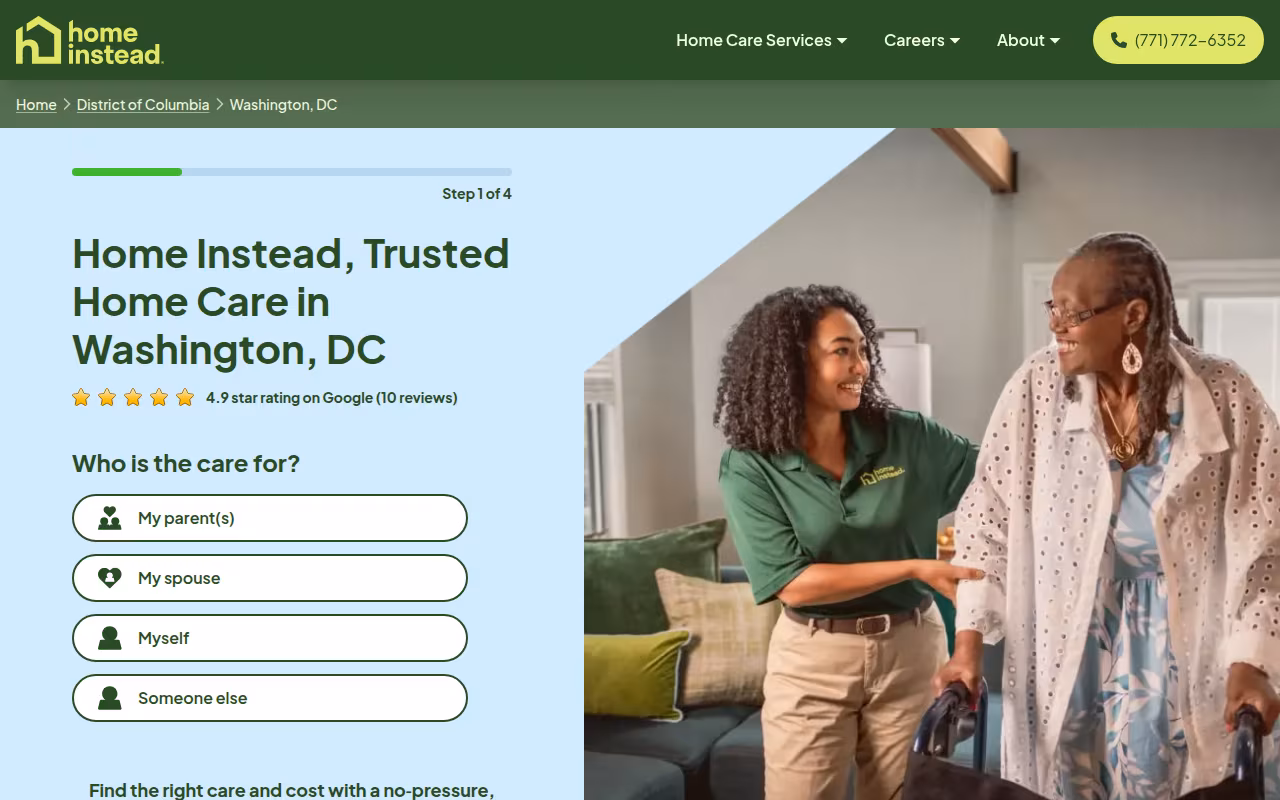 Home Instead website