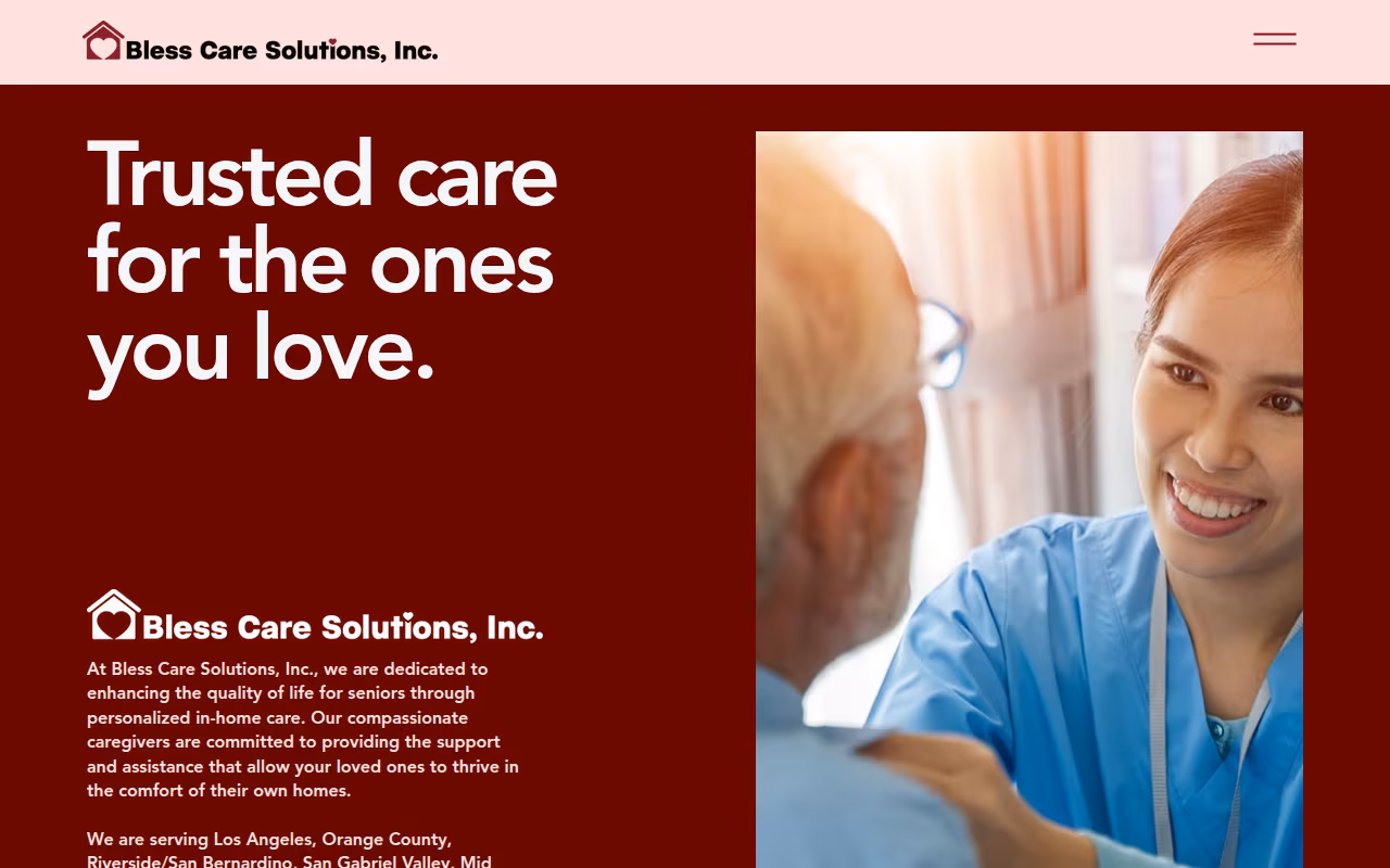 Bless Care Solutions Inc website