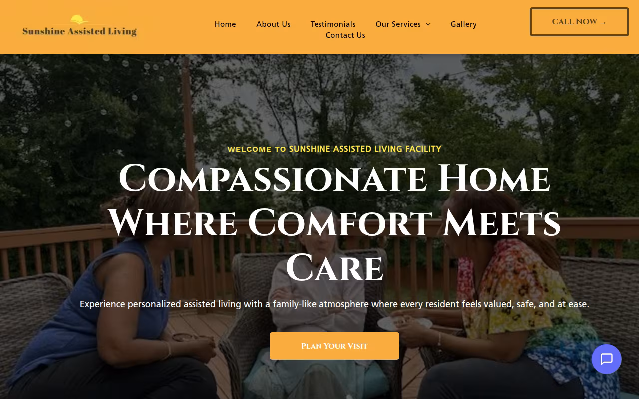 Sunshine Assisted Living Facility website