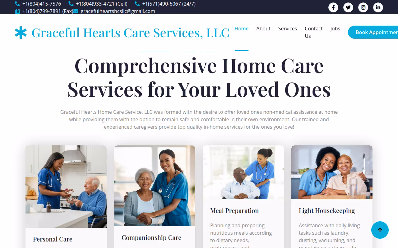 Graceful Hearts Home Care Service, LLC website